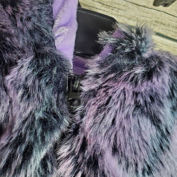 American widgeon Kid's Faux fur purple coat size 5 - Picture 2 of 8